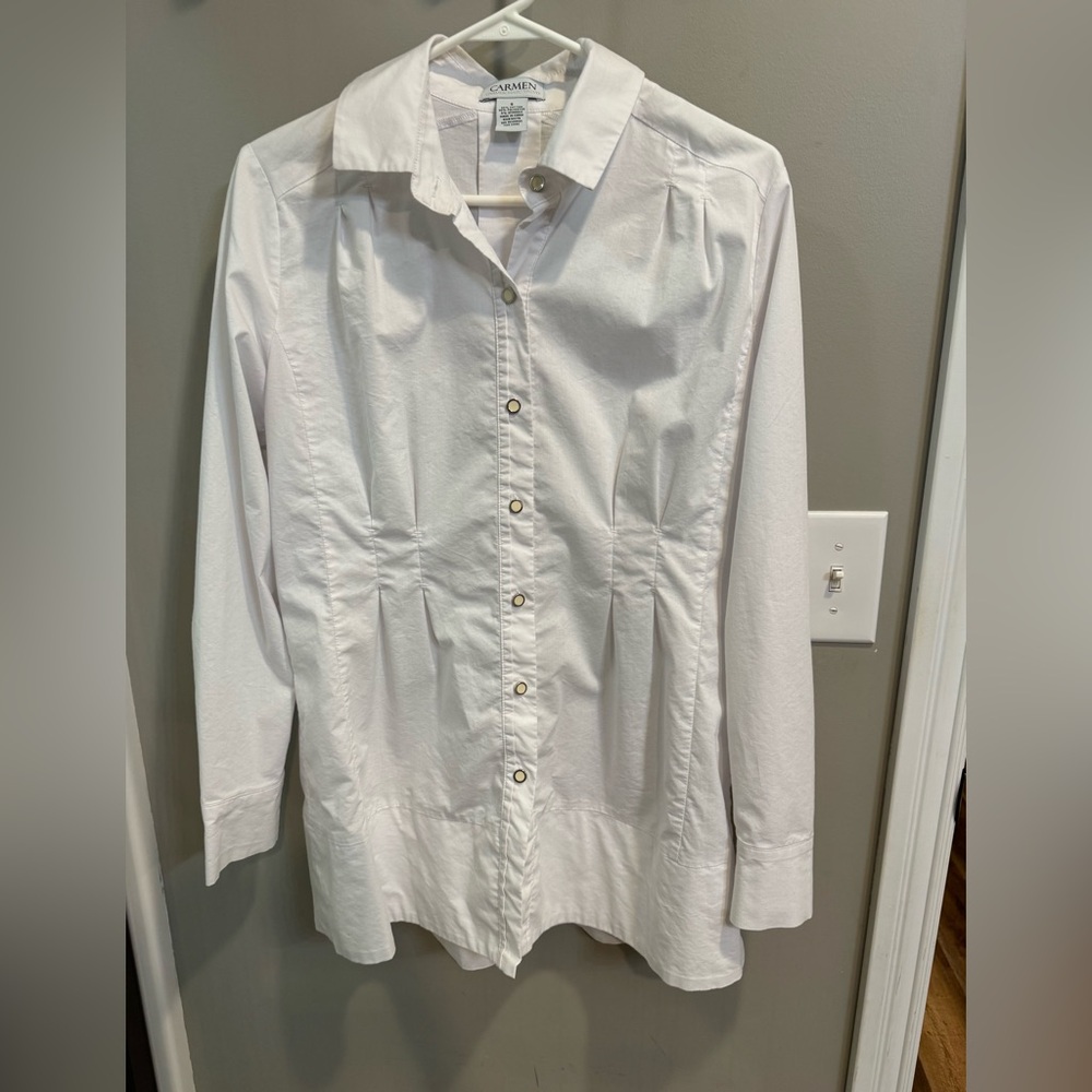 Carmen Marc Valvo Cream Blouse